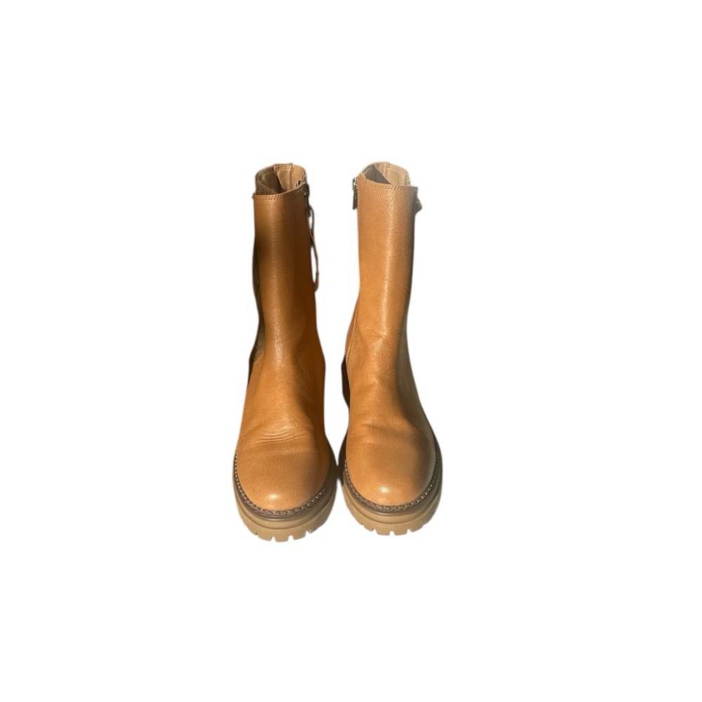 Sam and Libby Tan Chelsea Lug Sole Boots Womens sz 9 winter casual chic everyday - Picture 2 of 8